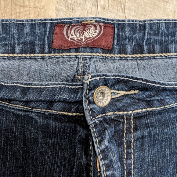 Angels Dark Wash Distressed Bootcut Jeans - Picture 8 of 11